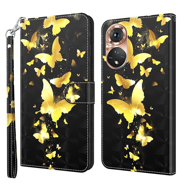 Modello di pittura 3D Custodia per telefono in TPU + PU, For Realme GT2 / GT Neo2 / GT Neo 3T, For Honor 50