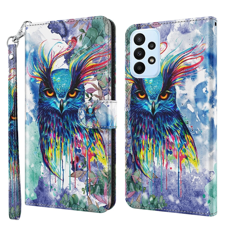 Modello di pittura 3D Custodia per telefono in TPU + PU, For Honor X8 4G, For Samsung Galaxy A23E