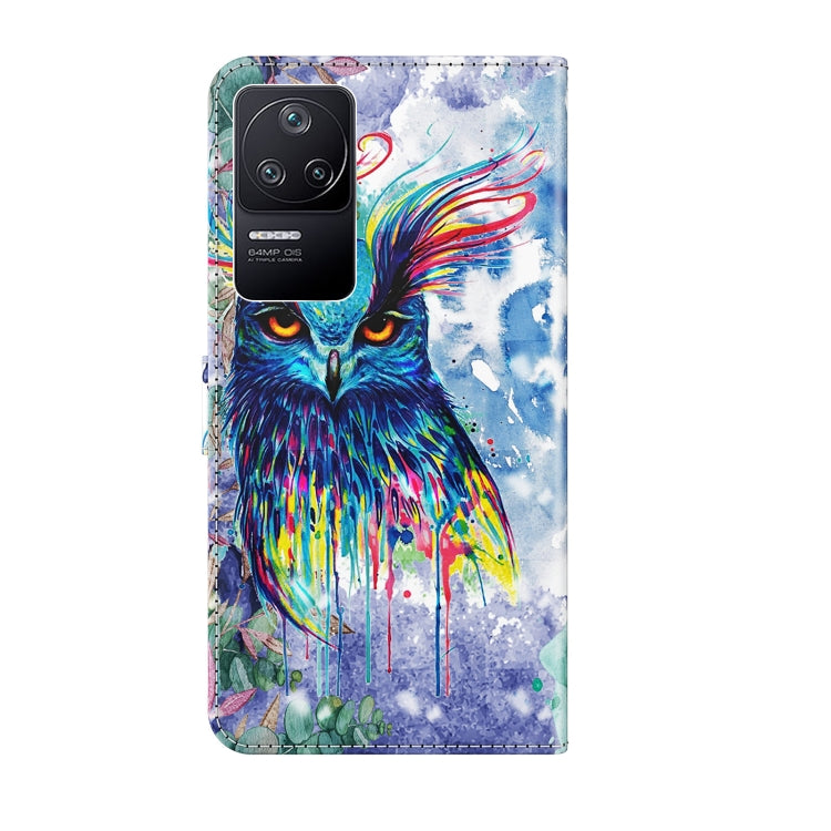 Modello di pittura 3D Custodia per telefono in TPU + PU, For Xiaomi Poco F4, For Xiaomi Poco F4 GT