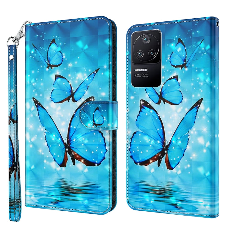 Modello di pittura 3D Custodia per telefono in TPU + PU, For Xiaomi Poco F4, For Xiaomi Poco F4 GT