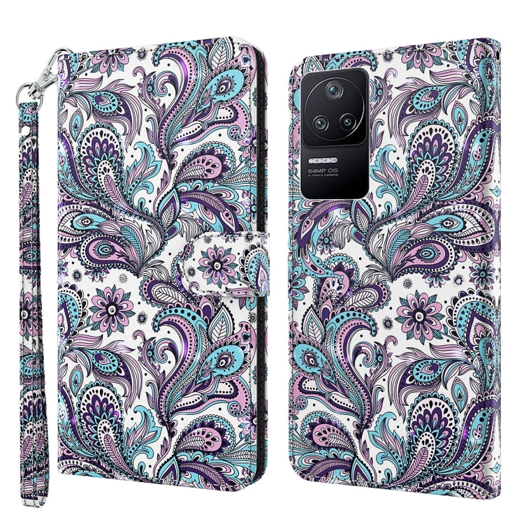 Modello di pittura 3D Custodia per telefono in TPU + PU, For Xiaomi Poco F4, For Xiaomi Poco F4 GT
