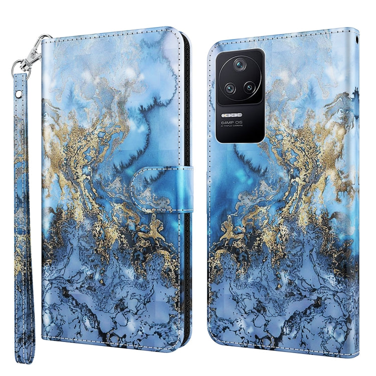 Modello di pittura 3D Custodia per telefono in TPU + PU, For Xiaomi Poco F4, For Xiaomi Poco F4 GT