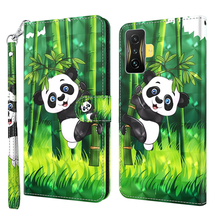 Modello di pittura 3D Custodia per telefono in TPU + PU, For Xiaomi Poco F4, For Xiaomi Poco F4 GT