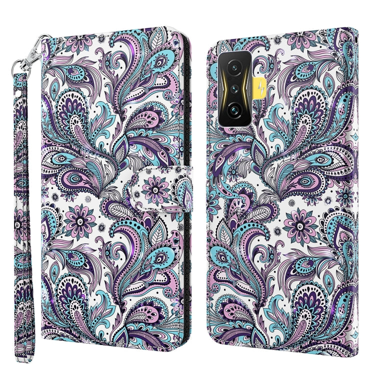 Modello di pittura 3D Custodia per telefono in TPU + PU, For Xiaomi Poco F4, For Xiaomi Poco F4 GT