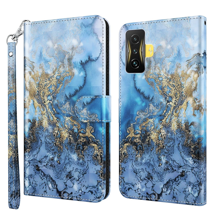 Modello di pittura 3D Custodia per telefono in TPU + PU, For Xiaomi Poco F4, For Xiaomi Poco F4 GT