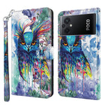 Modello di pittura 3D Custodia per telefono in TPU + PU, For Xiaomi Poco M5, For Xiaomi Poco M5S/Redmi Note 10/Note 10S