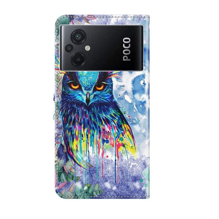 Modello di pittura 3D Custodia per telefono in TPU + PU, For Xiaomi Poco M5, For Xiaomi Poco M5S/Redmi Note 10/Note 10S