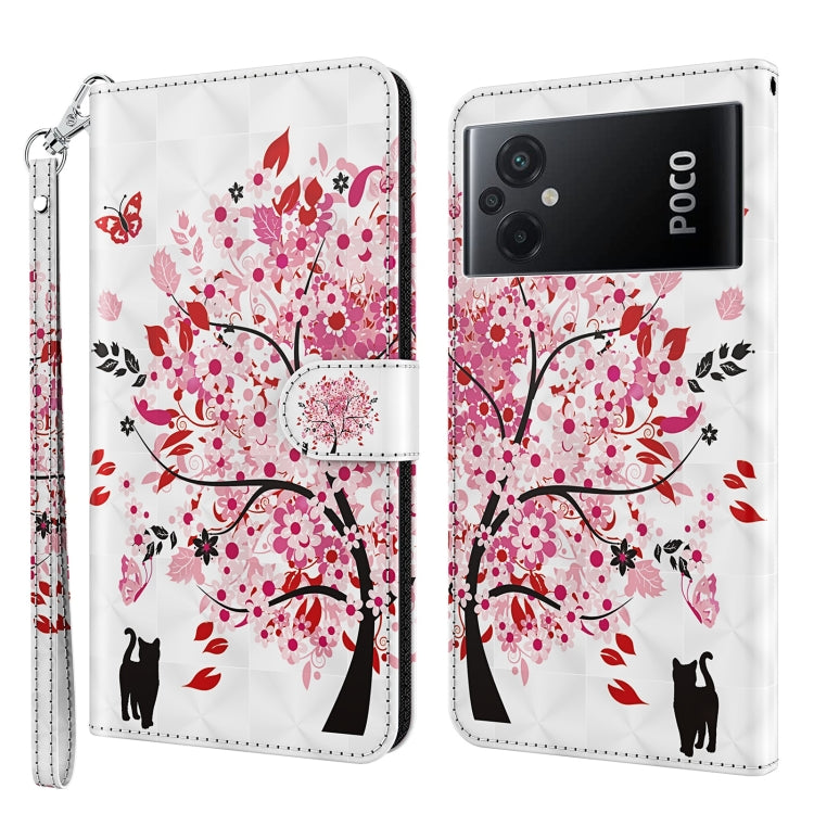 Modello di pittura 3D Custodia per telefono in TPU + PU, For Xiaomi Poco M5, For Xiaomi Poco M5S/Redmi Note 10/Note 10S