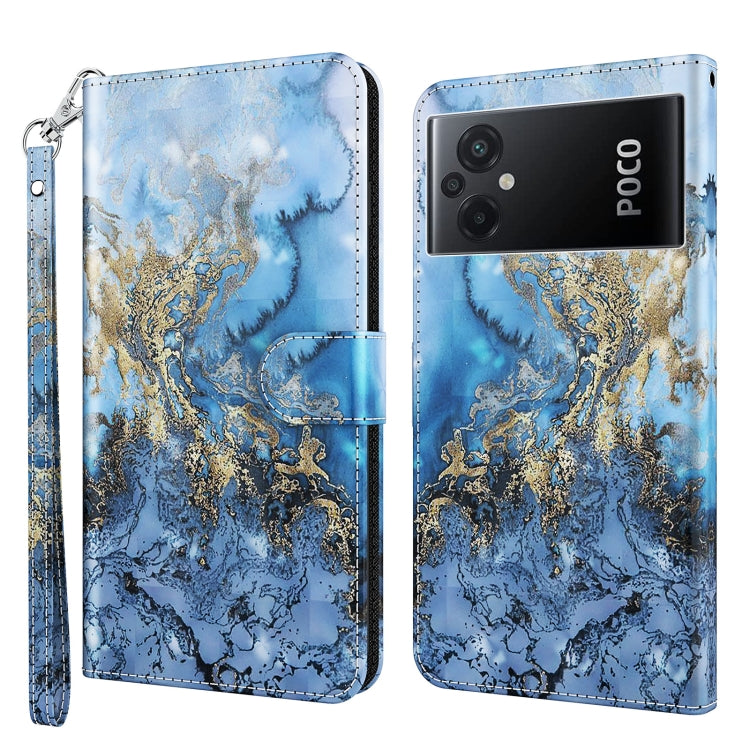 Modello di pittura 3D Custodia per telefono in TPU + PU, For Xiaomi Poco M5, For Xiaomi Poco M5S/Redmi Note 10/Note 10S