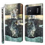 Modello di pittura 3D Custodia per telefono in TPU + PU, For Xiaomi Poco M5, For Xiaomi Poco M5S/Redmi Note 10/Note 10S