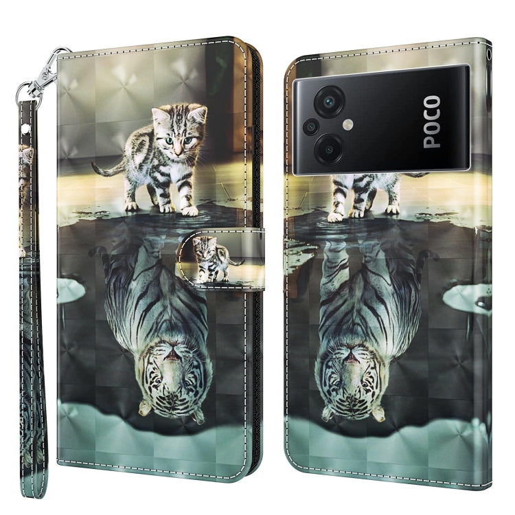 Modello di pittura 3D Custodia per telefono in TPU + PU, For Xiaomi Poco M5, For Xiaomi Poco M5S/Redmi Note 10/Note 10S