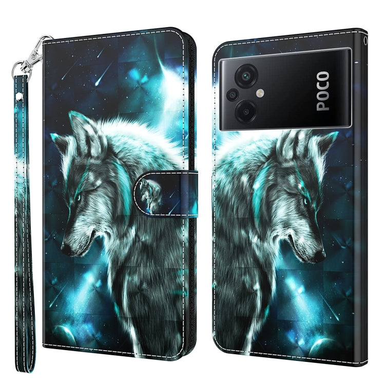 Modello di pittura 3D Custodia per telefono in TPU + PU, For Xiaomi Poco M5, For Xiaomi Poco M5S/Redmi Note 10/Note 10S