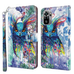Modello di pittura 3D Custodia per telefono in TPU + PU, For Xiaomi Poco M5, For Xiaomi Poco M5S/Redmi Note 10/Note 10S
