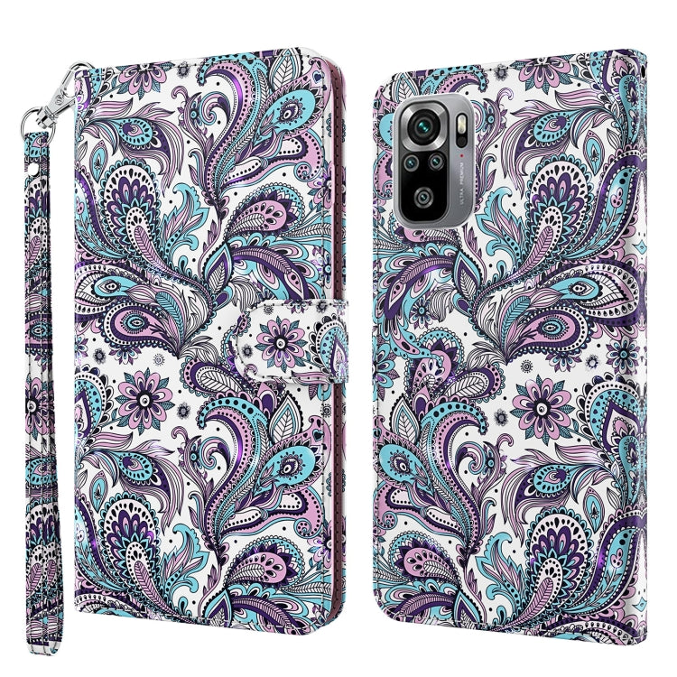Modello di pittura 3D Custodia per telefono in TPU + PU, For Xiaomi Poco M5, For Xiaomi Poco M5S/Redmi Note 10/Note 10S