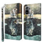 Modello di pittura 3D Custodia per telefono in TPU + PU, For Xiaomi Poco M5, For Xiaomi Poco M5S/Redmi Note 10/Note 10S