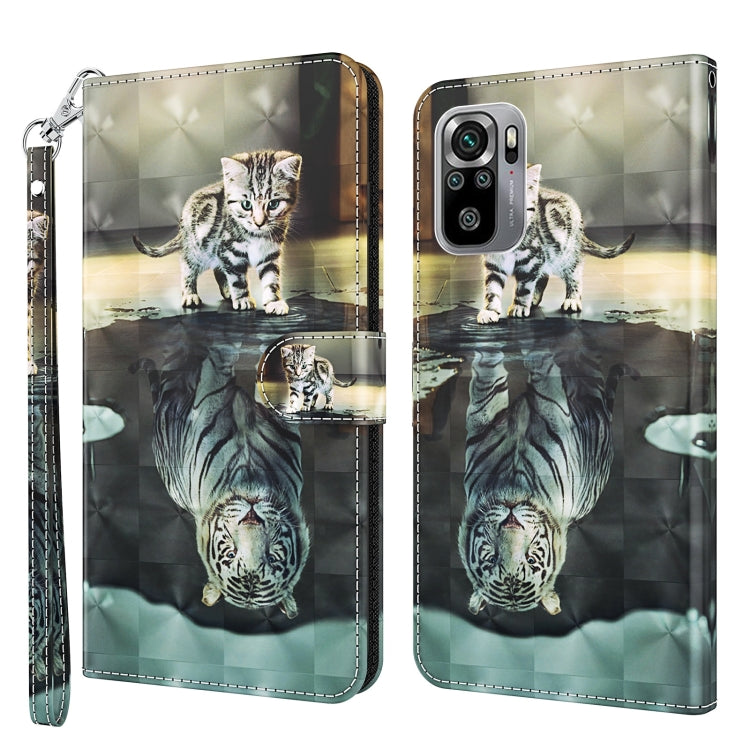 Modello di pittura 3D Custodia per telefono in TPU + PU, For Xiaomi Poco M5, For Xiaomi Poco M5S/Redmi Note 10/Note 10S
