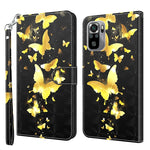 Modello di pittura 3D Custodia per telefono in TPU + PU, For Xiaomi Poco M5, For Xiaomi Poco M5S/Redmi Note 10/Note 10S