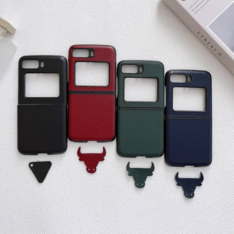 Custodia per telefono in vera pelle Lychee Texture, For Motorola Moto Razr 2022
