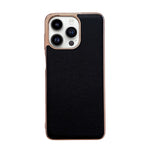Custodia per telefono in vera pelle galvanica nano serie Waves, For iPhone 14 Pro, For iPhone 14 Pro Max, For iPhone 13 Pro, For iPhone 13 Pro Max, For Samsung Galaxy Z Flip4