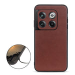 Custodia per telefono in vera pelle con trama in pelle di agnello, For OnePlus Ace Pro / 10T