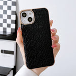 Custodia per telefono in vera pelle galvanica nano serie Sky, For iPhone 14 Pro, For iPhone 14 Pro Max, For iPhone 13 Pro, For iPhone 13 Pro Max, For Samsung Galaxy Z Flip4