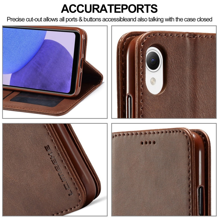 LC.IMEEKE Custodia per cellulare in pelle di vitello, For Samsung Galaxy A23e, For Xiaomi 12T / 12T Pro, For Xiaomi Redmi 9C