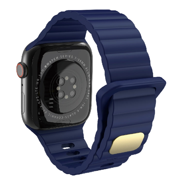 Silicone traspirante e delicato sulla pelle per Apple Watch, Ultra 49mm / Series 8&7 45mm / SE   2&6&SE&5&4 44mm / 3&2&1 42mm, Series 8&7 41mm / SE 2&6&SE&5&4 40mm /   3&2&1 38mm