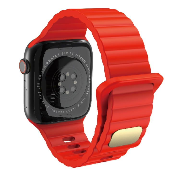 Silicone traspirante e delicato sulla pelle per Apple Watch, Ultra 49mm / Series 8&7 45mm / SE   2&6&SE&5&4 44mm / 3&2&1 42mm, Series 8&7 41mm / SE 2&6&SE&5&4 40mm /   3&2&1 38mm