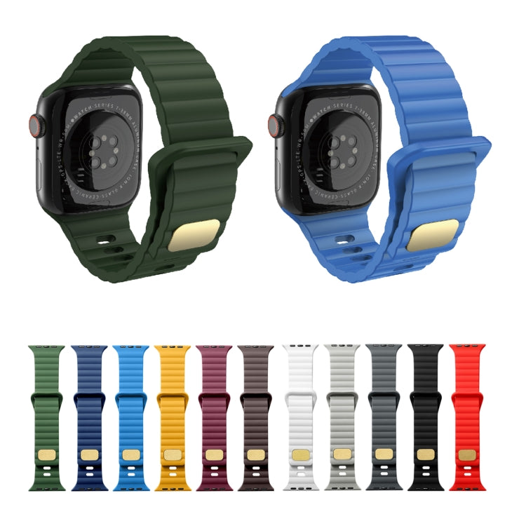 Silicone traspirante e delicato sulla pelle per Apple Watch, Ultra 49mm / Series 8&7 45mm / SE   2&6&SE&5&4 44mm / 3&2&1 42mm, Series 8&7 41mm / SE 2&6&SE&5&4 40mm /   3&2&1 38mm