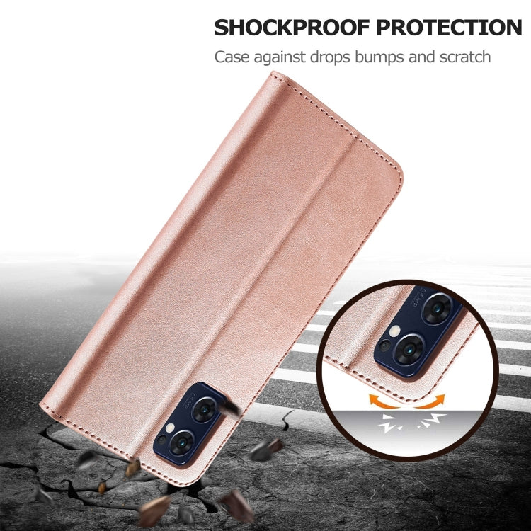 LC.IMEEKE Custodia per cellulare in pelle di vitello, For OPPO A77 5G / A97 5G / Realme V23