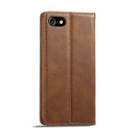 Custodia per telefono in pelle antifurto LC.IMEEKE RFID, For iPhone SE 2022 / SE 2020 / 8 / 7, For iPhone XS Max, For iPhone XS / X, For iPhone XR, For iPhone 8 Plus / 7 Plus, For Samsung Galaxy S21 5G