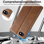 Custodia per telefono in pelle antifurto LC.IMEEKE RFID, For iPhone SE 2022 / SE 2020 / 8 / 7, For iPhone XS Max, For iPhone XS / X, For iPhone XR, For iPhone 8 Plus / 7 Plus, For Samsung Galaxy S21 5G