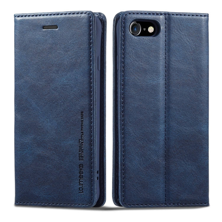 Custodia per telefono in pelle antifurto LC.IMEEKE RFID, For iPhone SE 2022 / SE 2020 / 8 / 7, For iPhone XS Max, For iPhone XS / X, For iPhone XR, For iPhone 8 Plus / 7 Plus, For Samsung Galaxy S21 5G