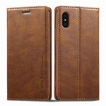 Custodia per telefono in pelle antifurto LC.IMEEKE RFID, For iPhone SE 2022 / SE 2020 / 8 / 7, For iPhone XS Max, For iPhone XS / X, For iPhone XR, For iPhone 8 Plus / 7 Plus, For Samsung Galaxy S21 5G
