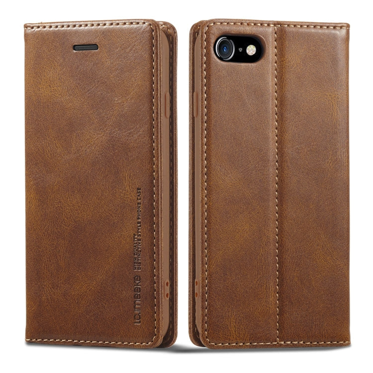 Custodia per telefono in pelle antifurto LC.IMEEKE RFID, For iPhone SE 2022 / SE 2020 / 8 / 7, For iPhone XS Max, For iPhone XS / X, For iPhone XR, For iPhone 8 Plus / 7 Plus, For Samsung Galaxy S21 5G