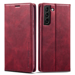 Custodia per telefono in pelle antifurto LC.IMEEKE RFID, For Samsung Galaxy S21+ 5G