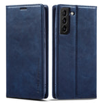 Custodia per telefono in pelle antifurto LC.IMEEKE RFID, For Samsung Galaxy S21+ 5G