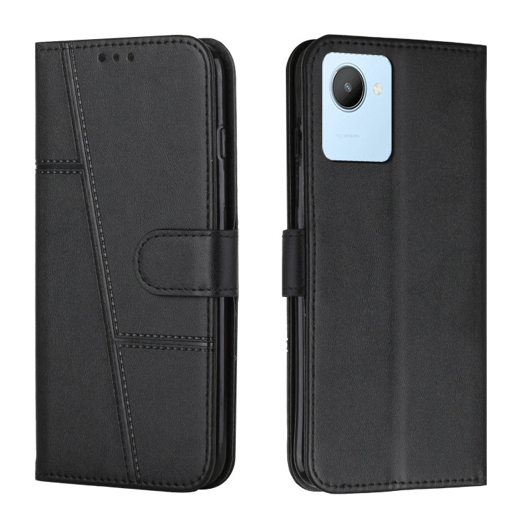 Custodia per telefono in pelle con fibbia in vitello con cuciture, For OPPO A57 5G/Realme V23/A77 5G, For Realme C30 4G, For OPPO Reno8 5G/Reno8 5G Global, For OPPO Reno8 Pro+ 5G/Reno8 Pro 5G Global