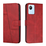 Custodia per telefono in pelle con fibbia in vitello con cuciture, For OPPO A57 5G/Realme V23/A77 5G, For Realme C30 4G, For OPPO Reno8 5G/Reno8 5G Global, For OPPO Reno8 Pro+ 5G/Reno8 Pro 5G Global