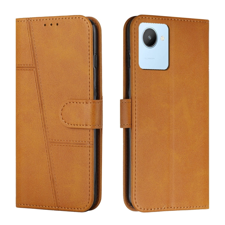 Custodia per telefono in pelle con fibbia in vitello con cuciture, For OPPO A57 5G/Realme V23/A77 5G, For Realme C30 4G, For OPPO Reno8 5G/Reno8 5G Global, For OPPO Reno8 Pro+ 5G/Reno8 Pro 5G Global