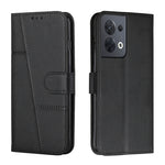Custodia per telefono in pelle con fibbia in vitello con cuciture, For OPPO A57 5G/Realme V23/A77 5G, For Realme C30 4G, For OPPO Reno8 5G/Reno8 5G Global, For OPPO Reno8 Pro+ 5G/Reno8 Pro 5G Global