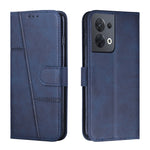 Custodia per telefono in pelle con fibbia in vitello con cuciture, For OPPO A57 5G/Realme V23/A77 5G, For Realme C30 4G, For OPPO Reno8 5G/Reno8 5G Global, For OPPO Reno8 Pro+ 5G/Reno8 Pro 5G Global