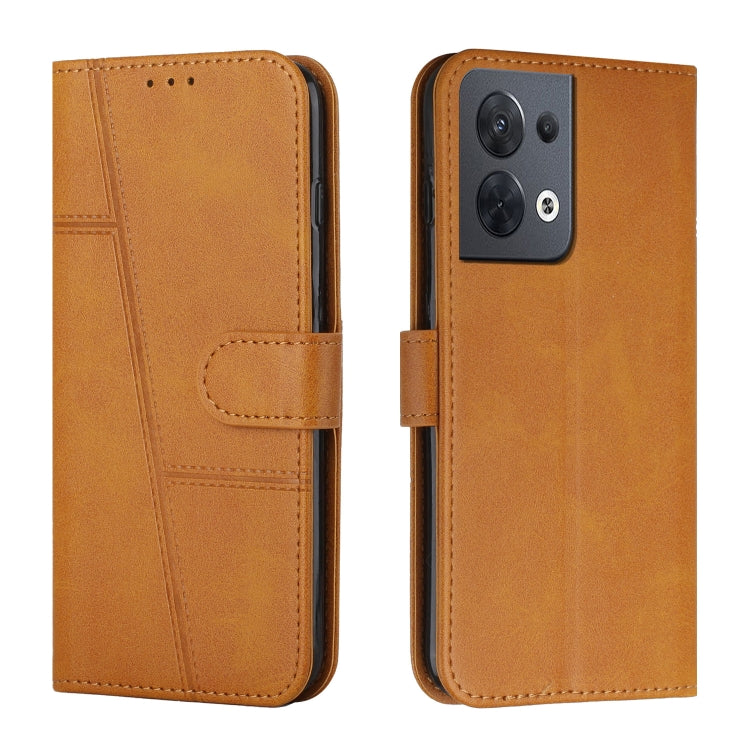 Custodia per telefono in pelle con fibbia in vitello con cuciture, For OPPO A57 5G/Realme V23/A77 5G, For Realme C30 4G, For OPPO Reno8 5G/Reno8 5G Global, For OPPO Reno8 Pro+ 5G/Reno8 Pro 5G Global