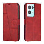 Custodia per telefono in pelle con fibbia in vitello con cuciture, For OPPO A57 5G/Realme V23/A77 5G, For Realme C30 4G, For OPPO Reno8 5G/Reno8 5G Global, For OPPO Reno8 Pro+ 5G/Reno8 Pro 5G Global
