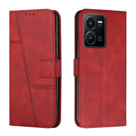 Custodia per telefono in pelle con fibbia in vitello con cuciture, For vivo Y35 4G/Y22s/Y22, For Xiaomi Redmi A1, For Xiaomi 12T/12T Pro/Redmi K50 Ultra