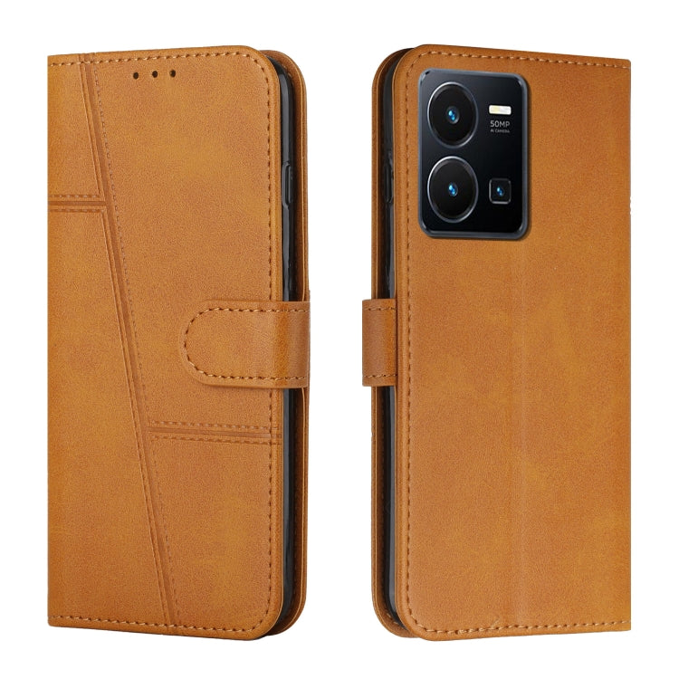 Custodia per telefono in pelle con fibbia in vitello con cuciture, For vivo Y35 4G/Y22s/Y22, For Xiaomi Redmi A1, For Xiaomi 12T/12T Pro/Redmi K50 Ultra