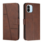 Custodia per telefono in pelle con fibbia in vitello con cuciture, For vivo Y35 4G/Y22s/Y22, For Xiaomi Redmi A1, For Xiaomi 12T/12T Pro/Redmi K50 Ultra