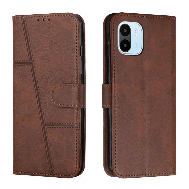 Custodia per telefono in pelle con fibbia in vitello con cuciture, For vivo Y35 4G/Y22s/Y22, For Xiaomi Redmi A1, For Xiaomi 12T/12T Pro/Redmi K50 Ultra