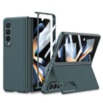 Custodia per telefono in pelle pieghevole ultrasottile integrata GKK con supporto, For Samsung Galaxy Z Fold4