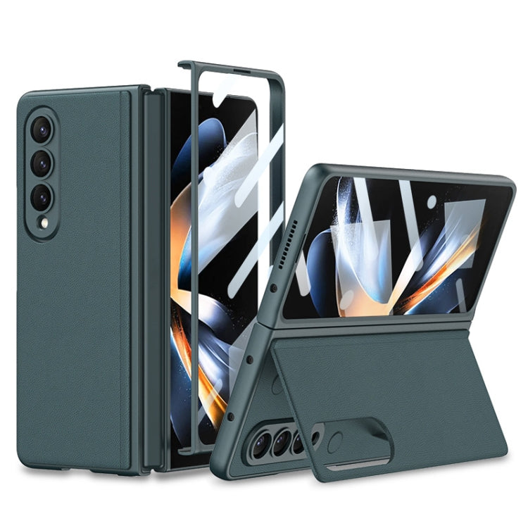 Custodia per telefono in pelle pieghevole ultrasottile integrata GKK con supporto, For Samsung Galaxy Z Fold4